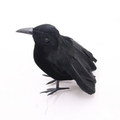 Realistic Black Crow Halloween Decor — Set of 6 Flocked Crows